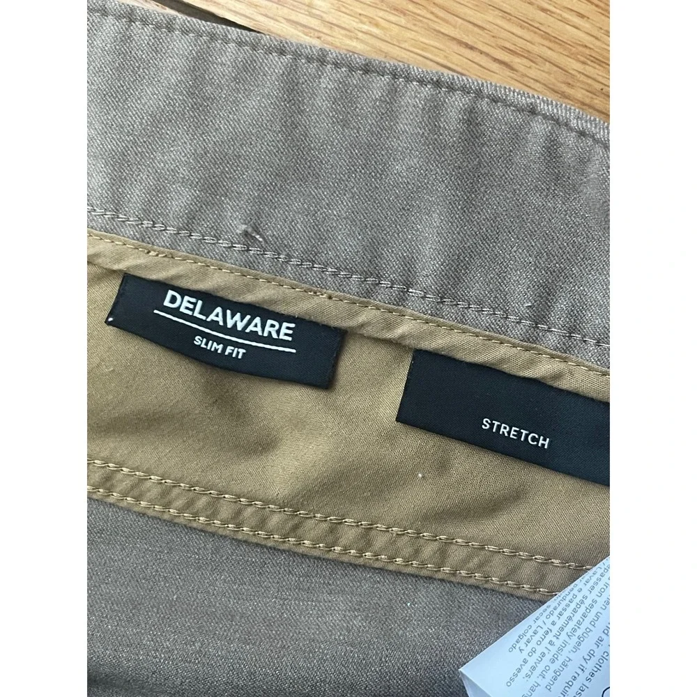 HUGO BOSS Delaware Slim Fit Performance Pants Tan Khaki 30x32 Trousers Casual